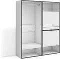 Armoire de rangement: avec rangement, 120 × 145 × 35 cm, blanc