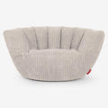 Lounge Pug Pouf Fauteuil et chaise rembourrée Charles Vintish en Velours Côtelé — Ivoire