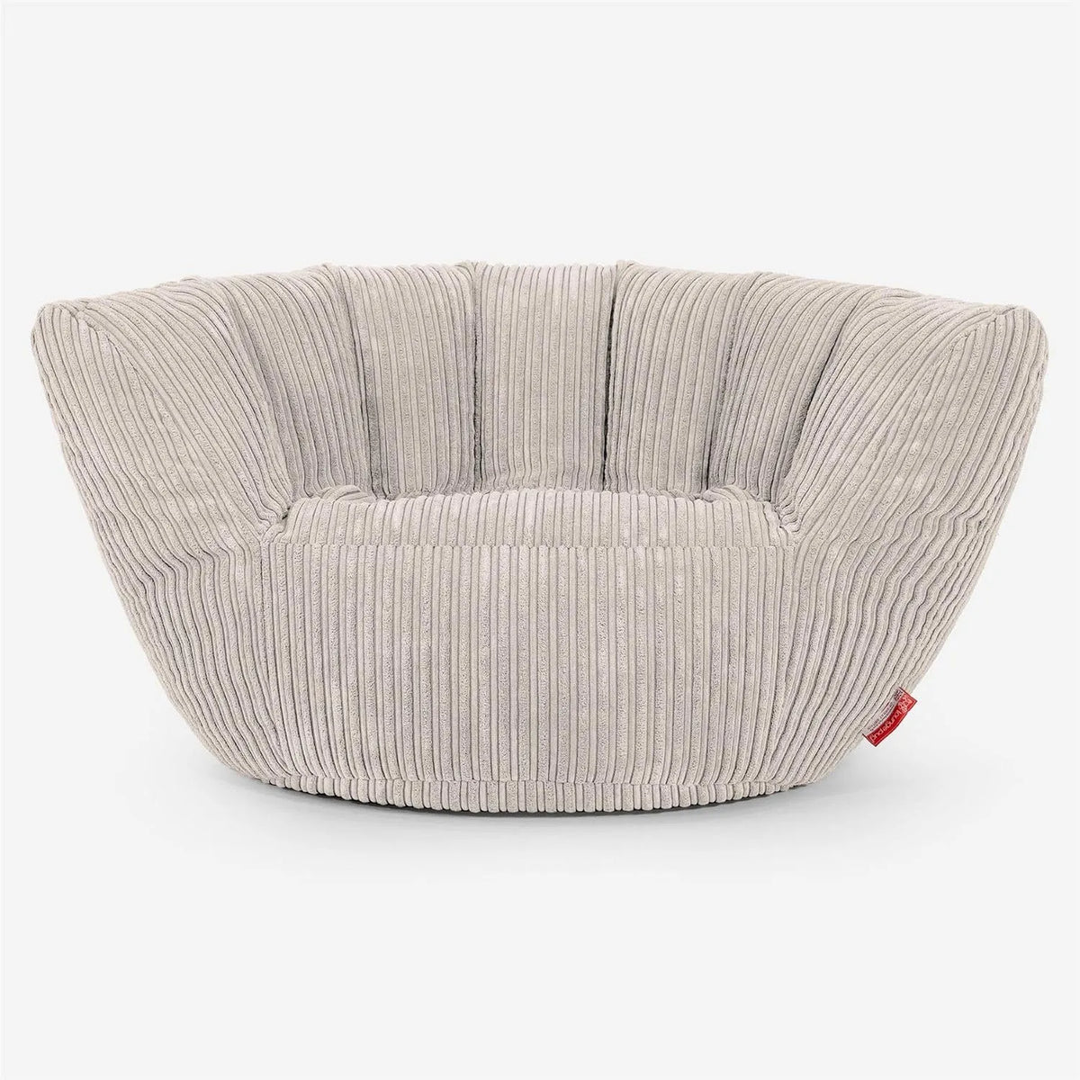 Lounge Pug Pouf Fauteuil et chaise rembourrée Charles Vintish en Velours Côtelé — Ivoire