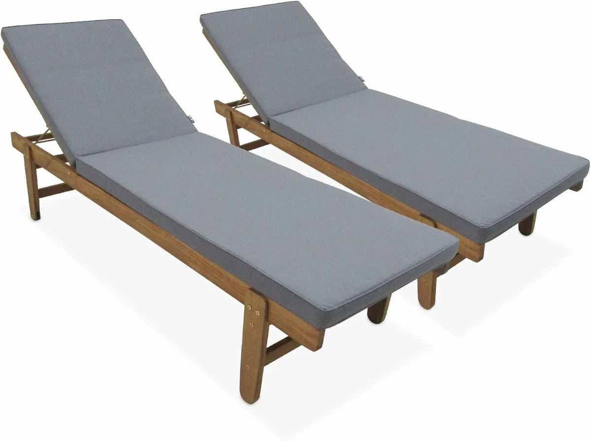 Alice's Garden: avec coussins, avec roulettes, Set de 2, gris