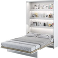 Armoire de rangement – BC-01, montage mural, avec armoire, 140 × 200cm, blanc, MEBLINI BC-01