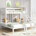 Lit superposé et lit mezzanine – pour enfant, avec échelle, 90 × 200cm, revêtement en tissu
