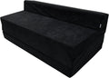 Matelas: rembourrage en mousse, format compact, convertible, pliable, 200×120×10 cm, noir