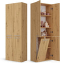 Armoire de rangement: avec rangement, réglable, 4 Portes, 60 × 30 × 174 cm