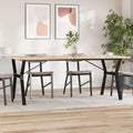 Table à manger et table de salle à manger – en bois, 200 × 100 × 75, 5 cm