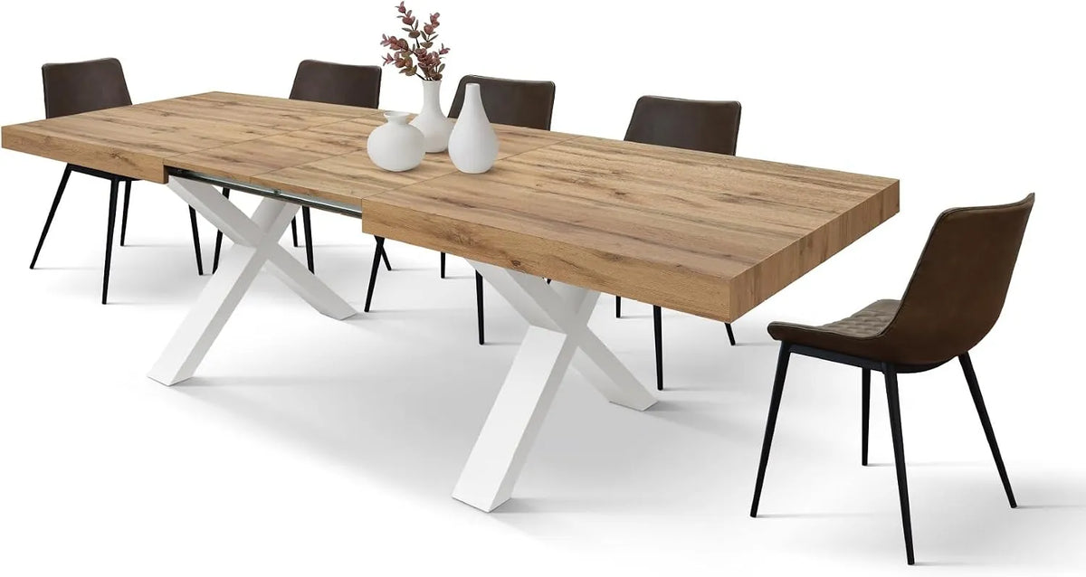 DESIGN Table extensible Marco — id_2230, 180 × 90 × 76 cm, blanc
