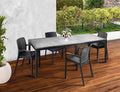 Chaise – anthracite, extensible, en résine tressée