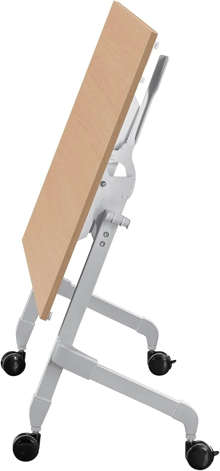 Générique Table Rabattable Plateau chêne L 120 x P 70 — en aluminium, 70 cm