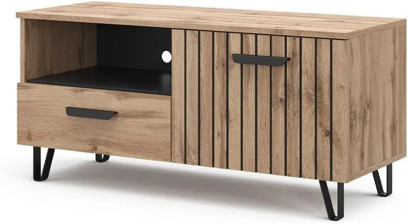 Meuble TV Vicco Amber en Marron avec Tiroir et Porte, 100,2 x 48,5 cm