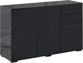 Buffet de Rangement HOMCOM avec Tiroirs et Portes Réglables, Noir