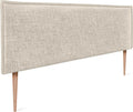 Tête de lit en lin naturel avec bordure élégante pour chambre moderne - Beige 150x105cm