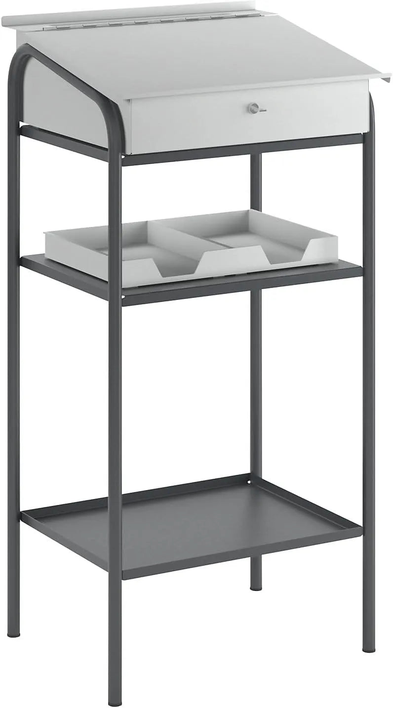 Poste de Travail EUROKRAFT avec Double Étagère, 1220 x 590 x 520 mm