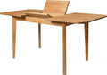Table à manger extensible en chêne massif, style scandinave moderne, 4-8 personnes, 120-160 cm
