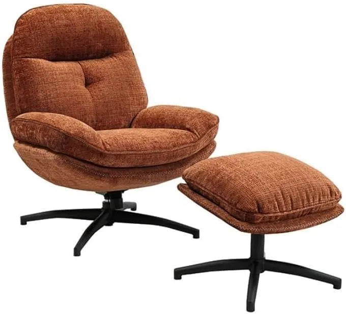 Fauteuil Relax Vintage Terracotta avec Repose-Pieds Intégré Casita Branson