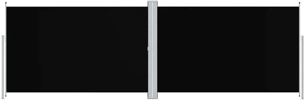 Paravent Rétractable pour Jardin et Terrasse Noir 200x600 cm