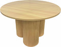 Table à Manger Ronde Moderne 120 cm Finition Bois Clair