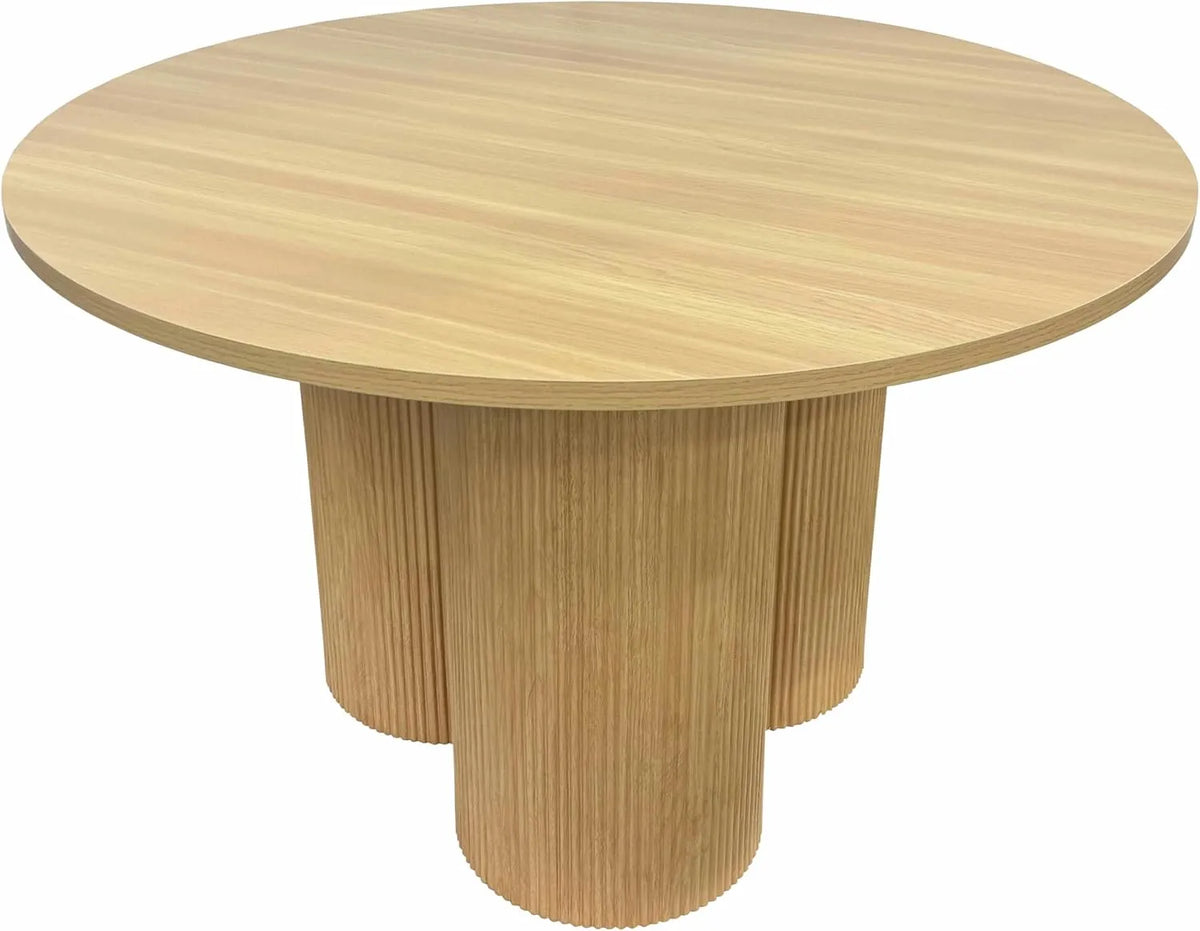 Table à Manger Ronde Moderne 120 cm Finition Bois Clair