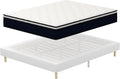 Ensemble Matelas et Sommier 160x200 avec Ressorts et Mémoire de Forme
