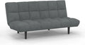 Canapé Convertible 3 Places Salome en Tissu Gris Anthracite