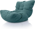 Grand Pouf Fauteuil Moderne pour Salon et Chambre - Coussin de Sol XXL Vert pour Adultes et Adolescents