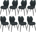 Ensemble de 8 Chaises de Salle à Manger - Confortables avec Pieds en Métal et Revêtement en Tissu