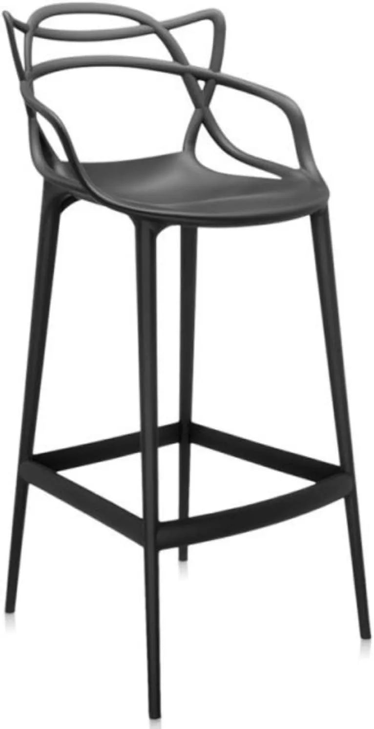 Tabouret de Bar Masters par Kartell, Noir, Hauteur 65 cm