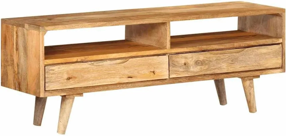 Buffet TV en bois de manguier massif 110x30x41 cm