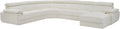 Canapé d'angle panoramique en cuir blanc - Modèle ELEVANTO
