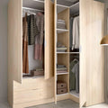 Dmora - Armoire d'Angle Spacieuse Sillara pour Chambre, 174x91x184 cm, Finition Chêne Élégante