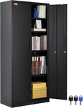 Armoire de Rangement en Acier VEVOR avec Portes Verrouillables et Étagères Ajustables, Hauteur 180 cm, Capacité 90 kg par Étagère