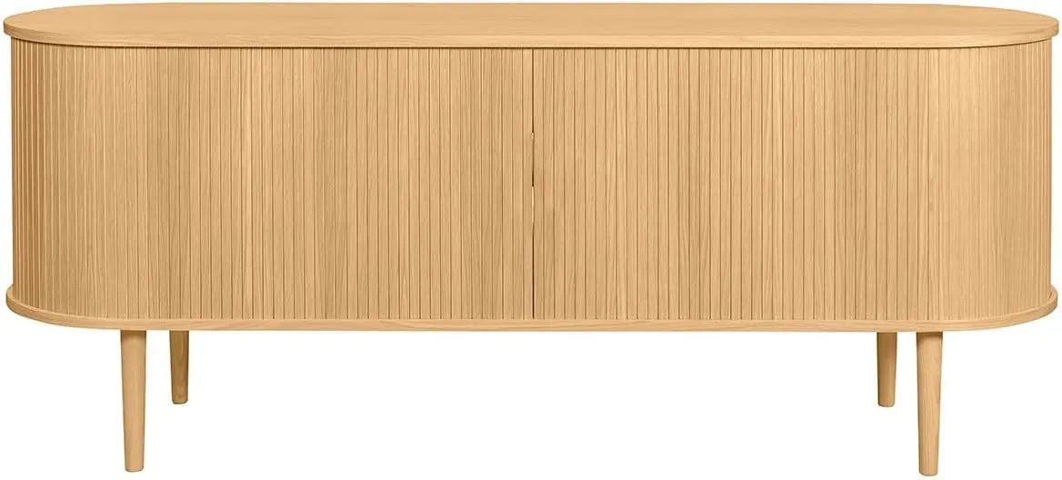 Buffet Vintage en Bois Chêne avec Portes Coulissantes - 160 cm