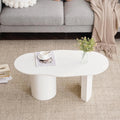 Table Basse Moderne 100 cm Blanc - Design Original en MDF Laqué