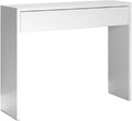 Table console avec tiroir, coloris blanc, 100 x 30 x 76 cm