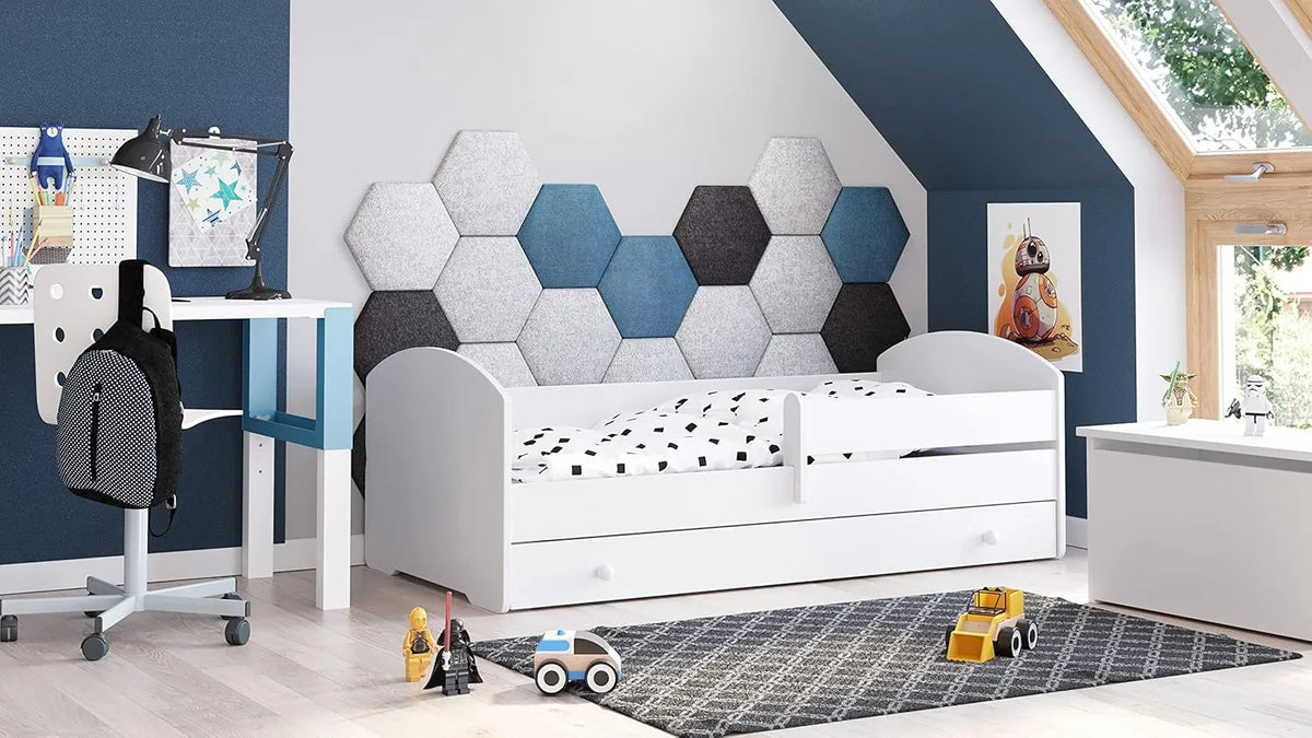 Lit Enfant LUK avec Toboggan et Tiroir 160x80 cm - KOBI