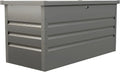 Coffre de Jardin en Acier Galvanisé Gris 400L - Tomaso - Vente Unique