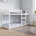 Lit superposé en Bois de Pin Massif Blanc 80x200 cm - Sans Matelas