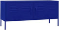 Meuble TV en Acier Bleu Marine pour Salon 105x35x50cm