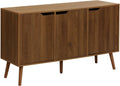 Buffet de Rangement Noyer avec Portes et Étagères - 120 cm