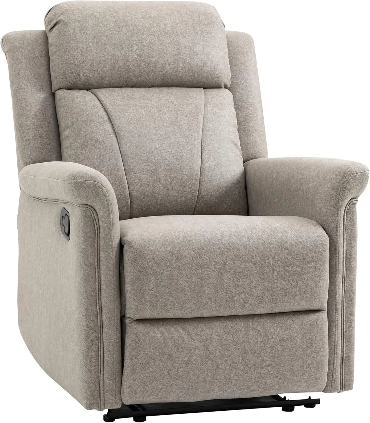 Fauteuil Relax Inclinable 135° en Microfibre avec Repose-Pied, Gris - HOMCOM