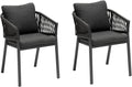 Hespéride - Paire de fauteuils extérieurs Oriengo anthracite et graphite