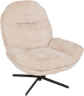 Atmosphera - Chaise Pivotante Confort Stelan – Siège Ergonomique en Polyester – Pieds en Acier – Coloris Argile