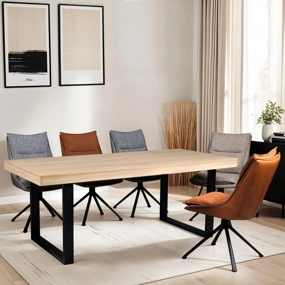 Table à Manger Tivoli 200x90cm pour 10 Personnes - Chêne Blanchi de Weber Industries
