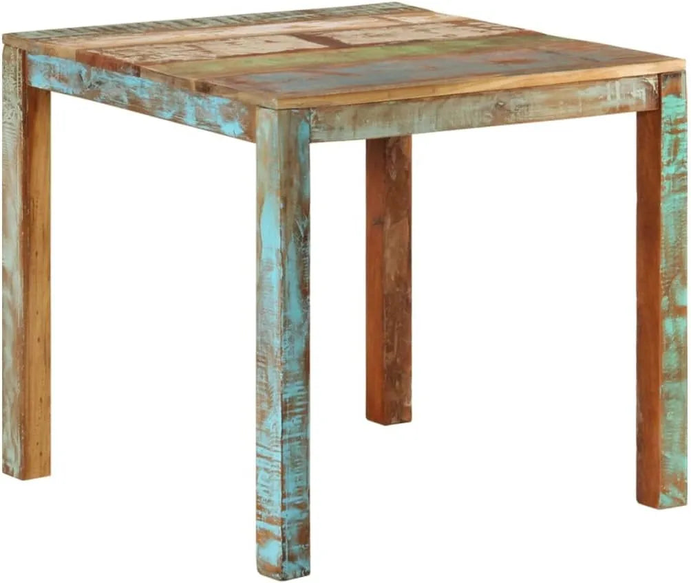 Table de salle à manger 82x80x76 cm en bois massif recyclé