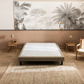 Lit Sommier Confort Ferme Epeda 130x190 cm en Bois d'Épicéa - Gris Foncé Taupe