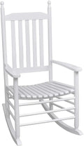 Chaise à Bascule en Bois de Pin pour Jardin et Terrasse