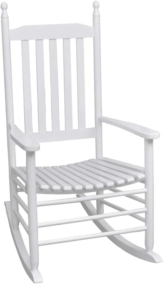 Chaise à Bascule en Bois de Pin pour Jardin et Terrasse