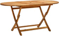 Table de Jardin Pliante en Bois d'Acacia - 160x85x75 cm