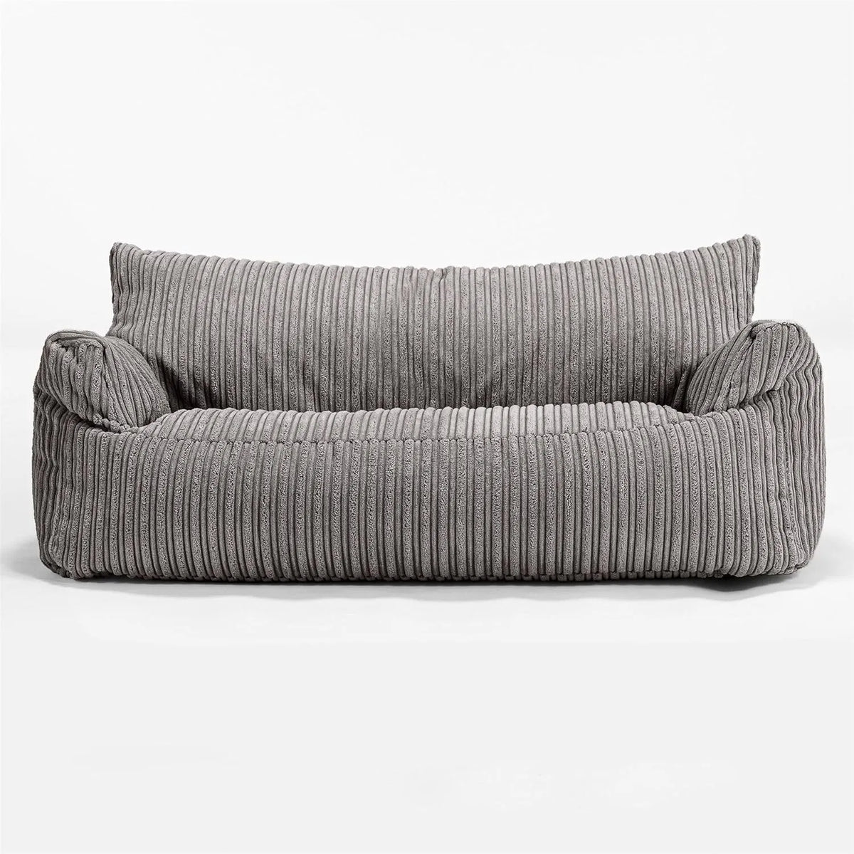 Canapé Pouf Enfant Velours Côtelé, Confort Pour Filles et Garçons - Anthracite