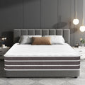 Matelas Hybride 140x190 cm, Mémoire de Forme et Ressorts, Confort Moyennement Ferme, Ultra Respirant, Certifié Oeko-TEX, Support 9 Zones, Antibactérien