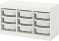 Ikea TROFAST - Système de rangement modulable avec bacs, 99 x 44 x 56 cm, blanc